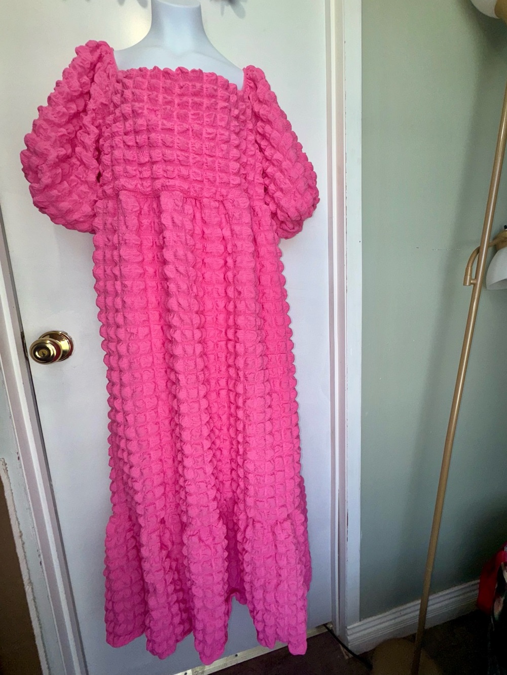 Simply Southern Pink Ruffled Maxi Dress